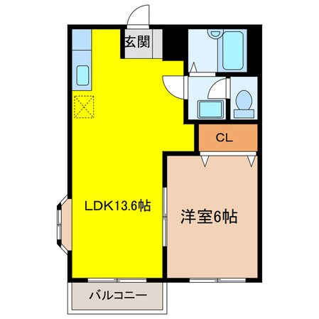 掛川駅 徒歩18分 2階の物件間取画像